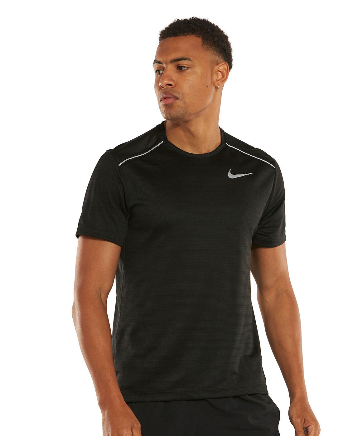 Men's Black Nike Dry Running T-Shirt 