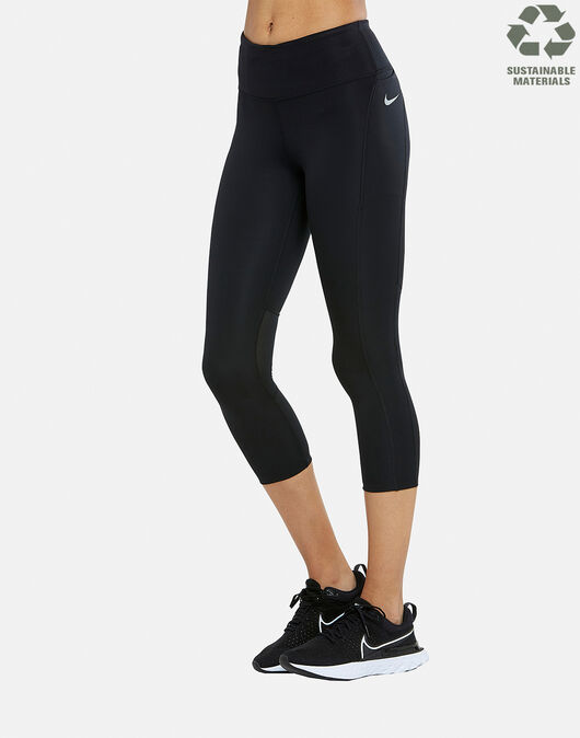 Nike Womens Epic Fast Cropped Leggings - Black Life Style UK