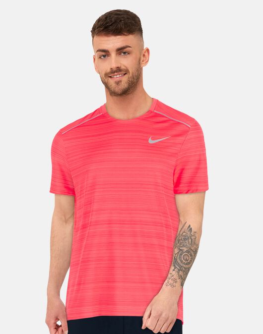 Maria kijken Postcode Nike Mens Miler T-Shirt - Pink | Life Style Sports EU
