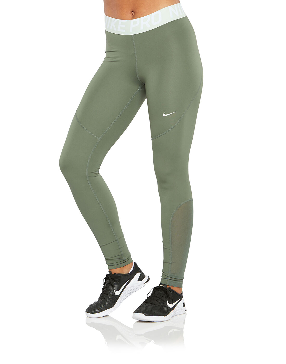 Nike Womens Pro Leggings - Green | Life 
