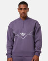 Mens Half Zip Crew Neck Sweatshirt