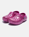 Younger Girls Glitter Lined Clog