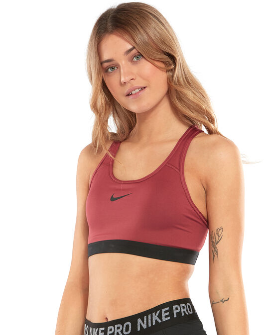 Nike Womens Classic Pad Sports Bra - Red