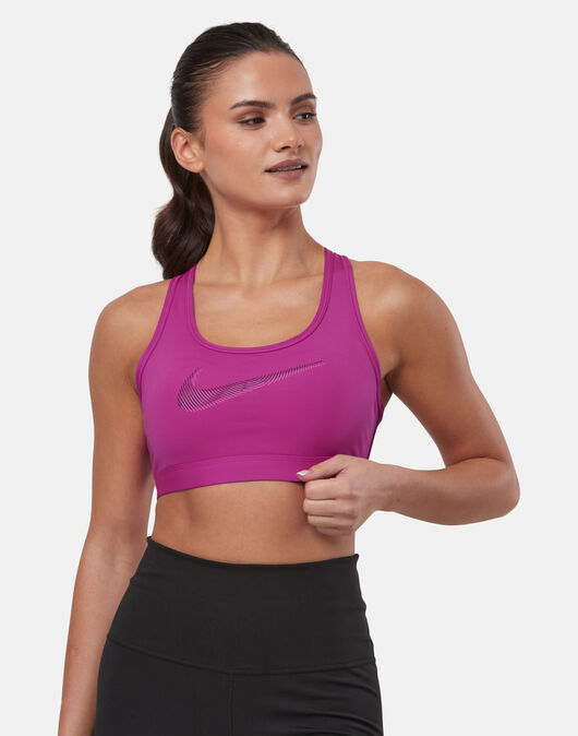 Nike Womens Dri-Fit Swoosh Padded Bra - Pink
