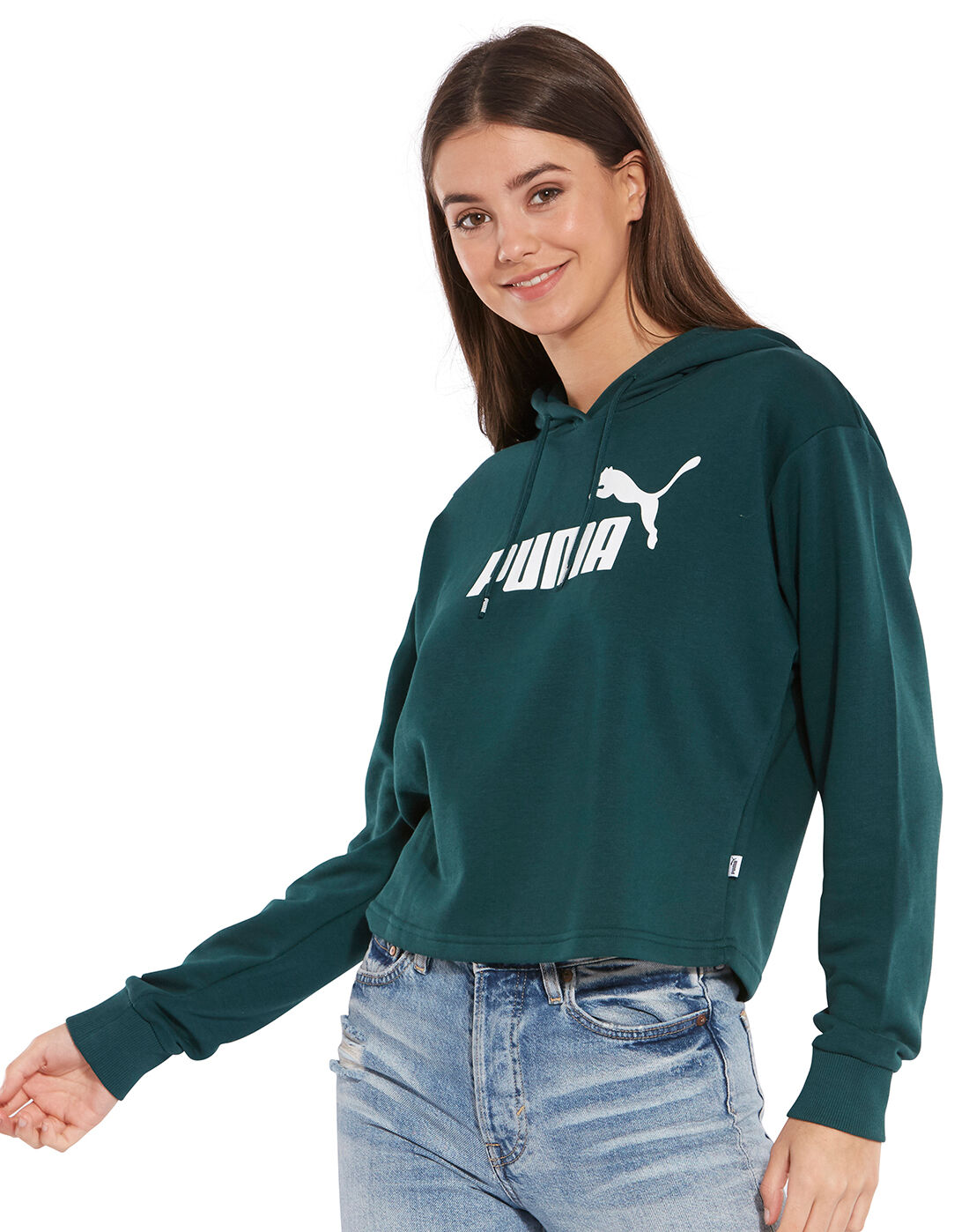 green puma hoodie womens
