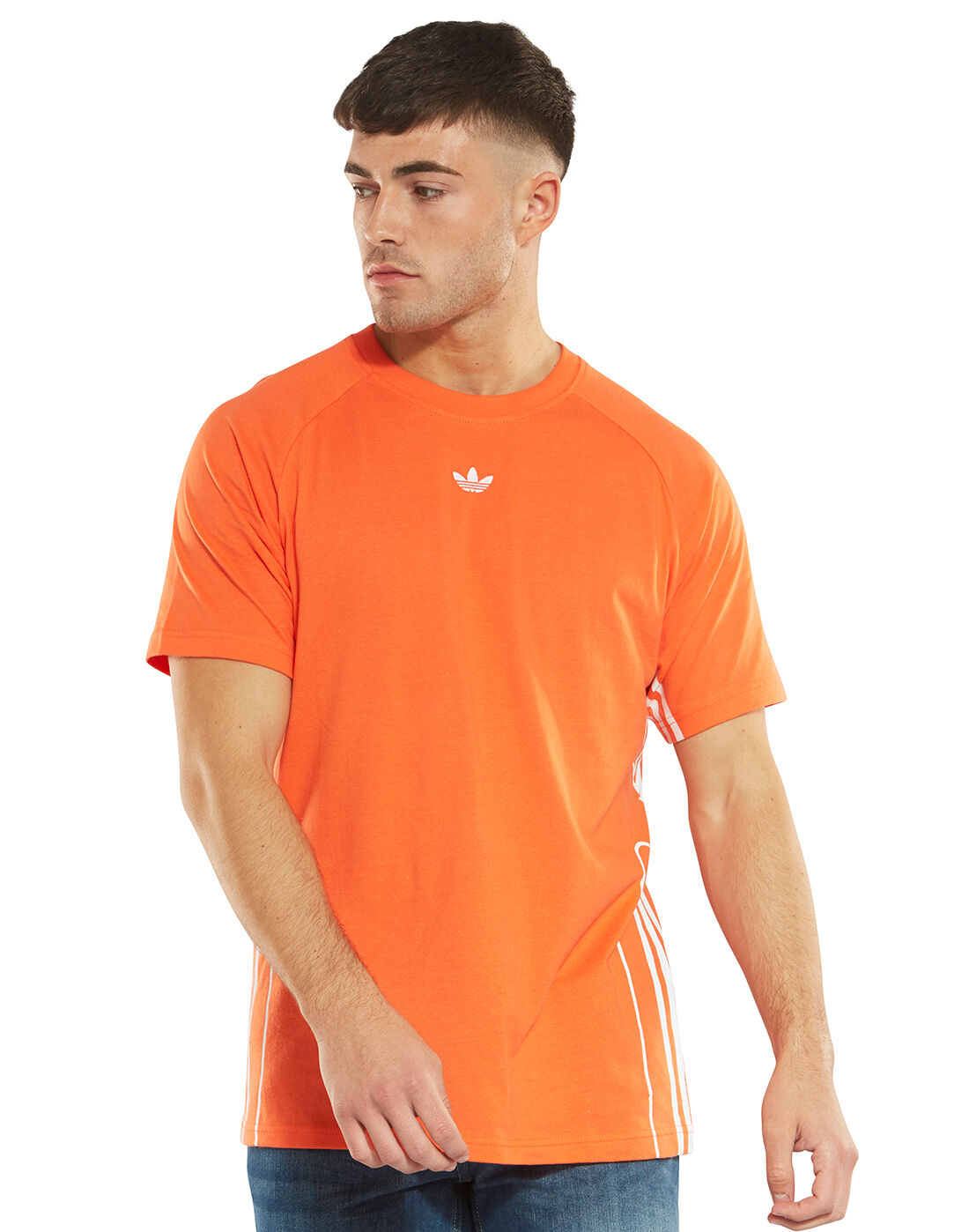 orange adidas shirt mens