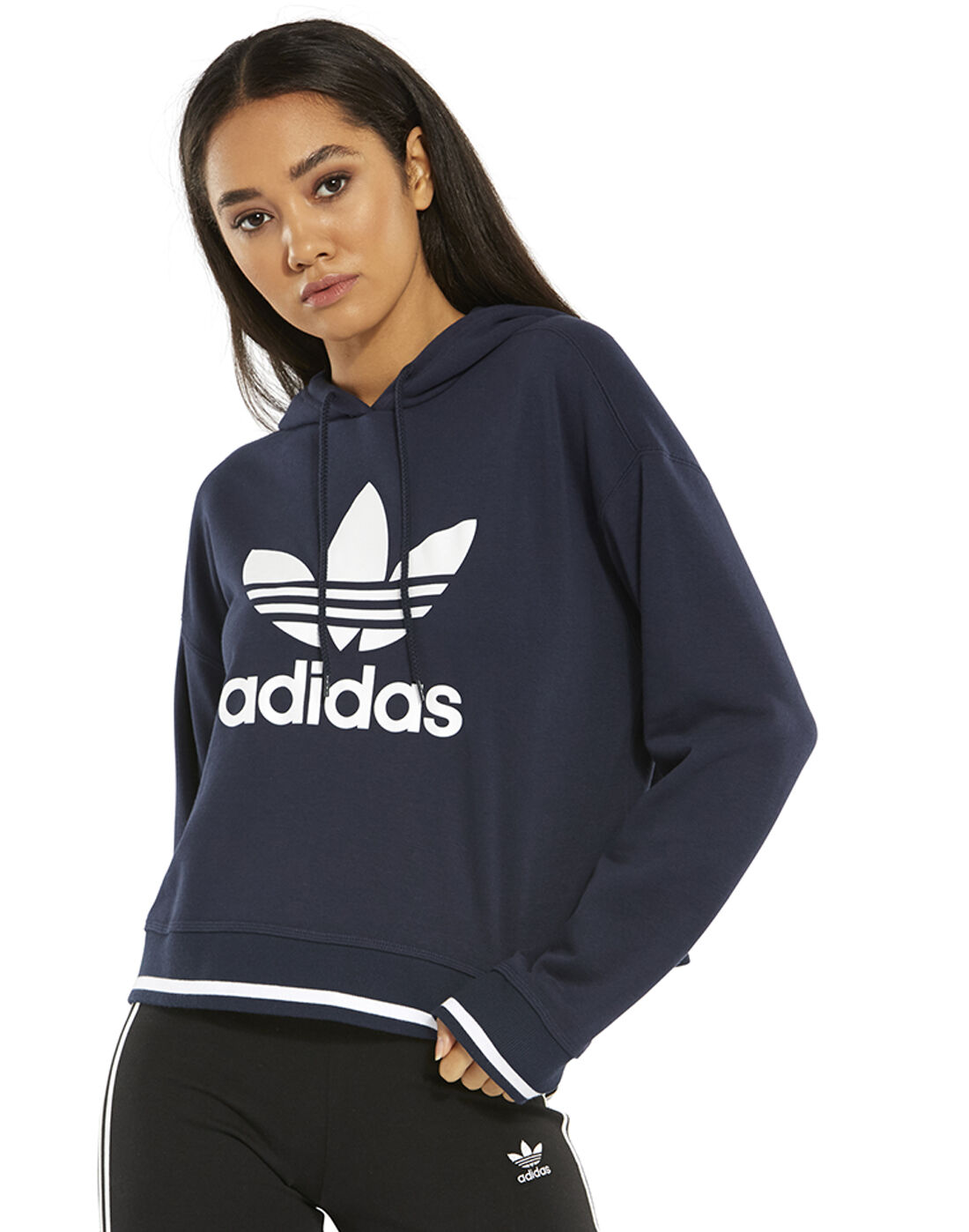 adidas girls cropped hoodie