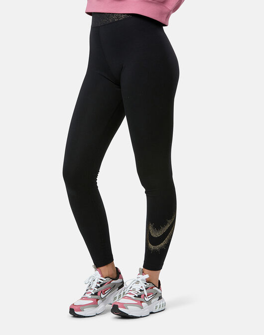 Nike Training Plus One High Shine mid rise leggings in black