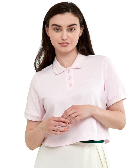 Womens Cropped Polo Top