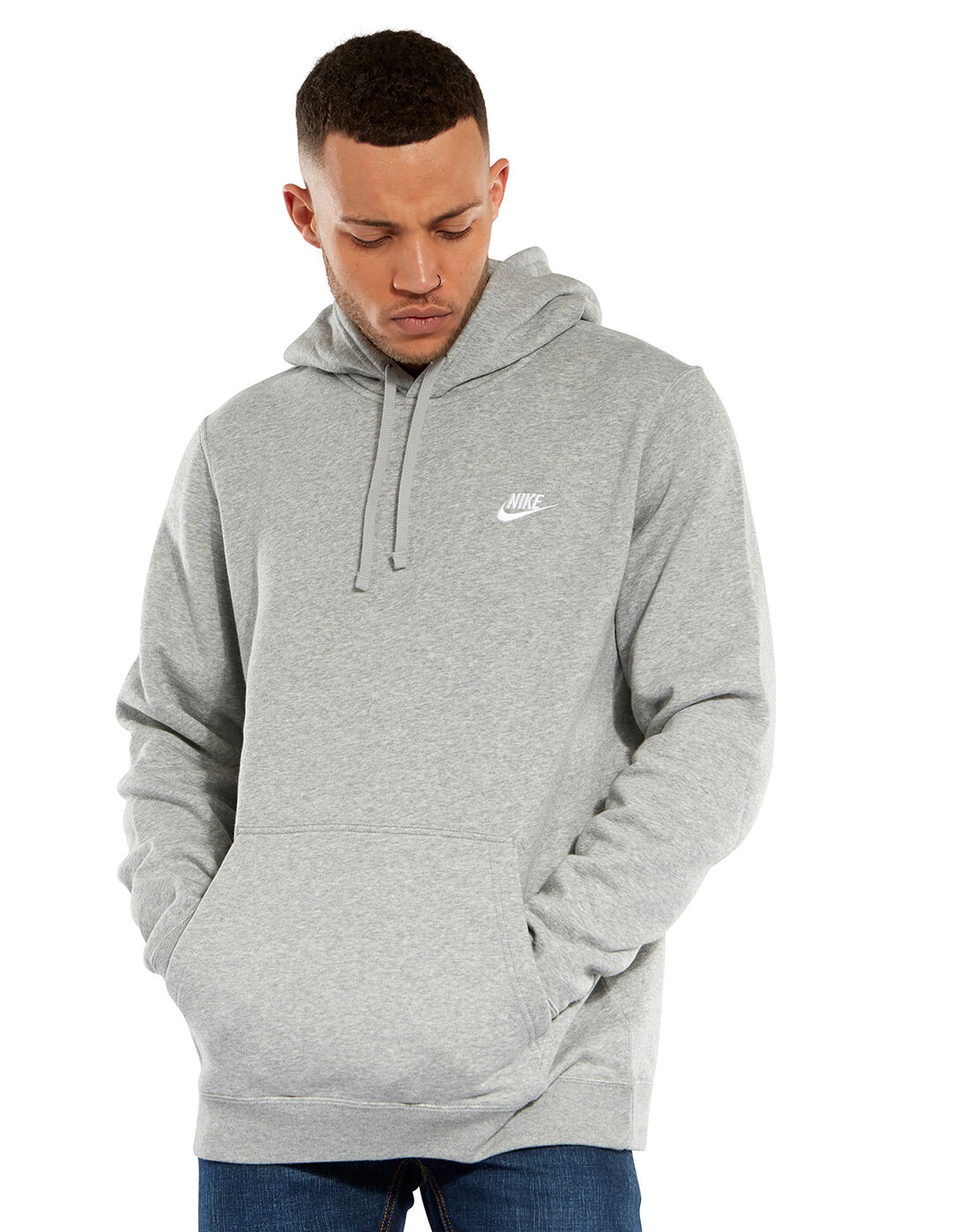 Men's Grey Nike Pullover Hoodie | Life 