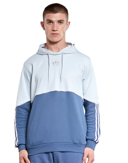 adidas Originals Mens Outline Pullover Hoodie - Blue | Life Style Sports