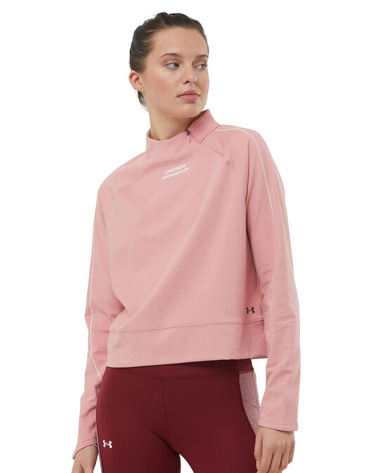 Under Armour Womens Rush Coldgear Novelty Long Sleeves Top - Pink