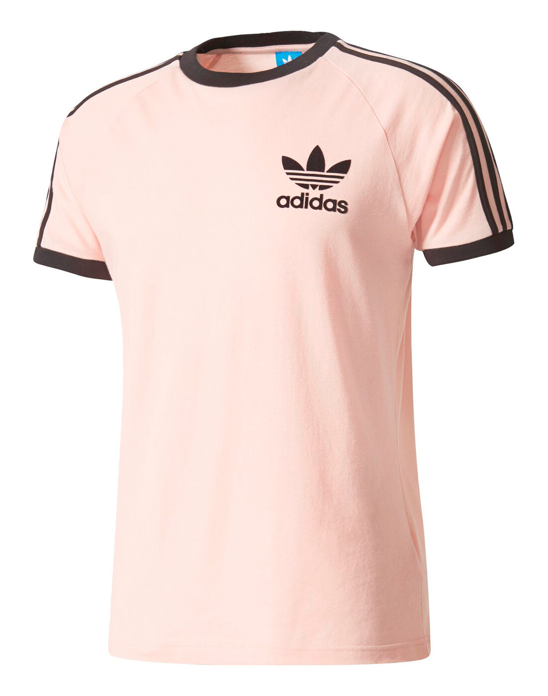 adidas originals california 3 stripes t shirt pink