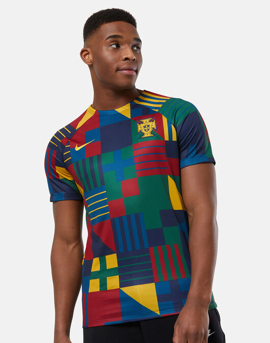 Nike Adults Portugal Pre Match T-Shirt - Black