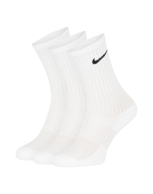 Nike Kids Cushioned Crew 3 Pack Socks - White | Life Style Sports IE