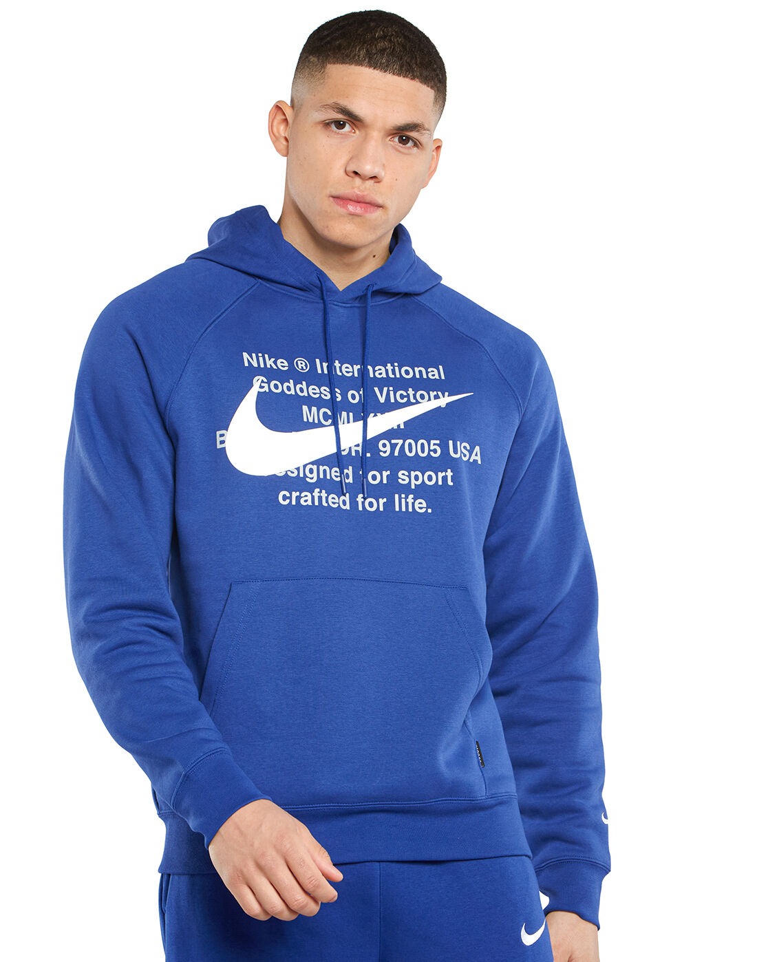 Nike Mens Swoosh Hoodie - Blue | Life 
