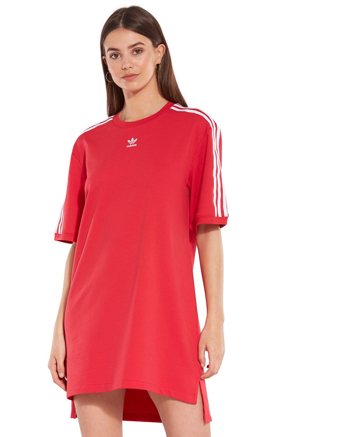 adidas t shirt dress red