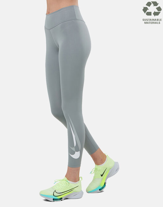 Nike Womens Dri Fit Swoosh Run Leggings - Grey