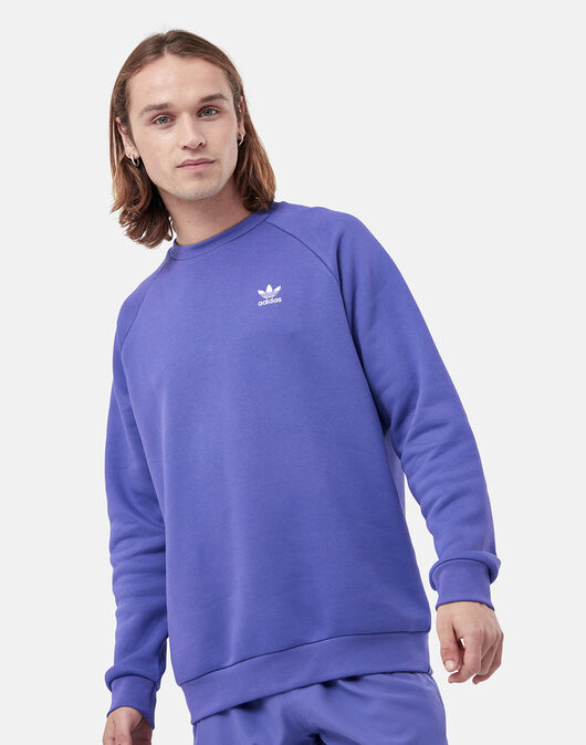 adidas Originals Mens Essentials Crew Neck Sweatshirt - Purple | Life Style  Sports UK