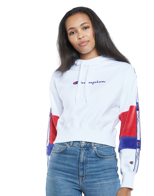 Champion Womens Brand Hoodie - White | Life Style Sports IE