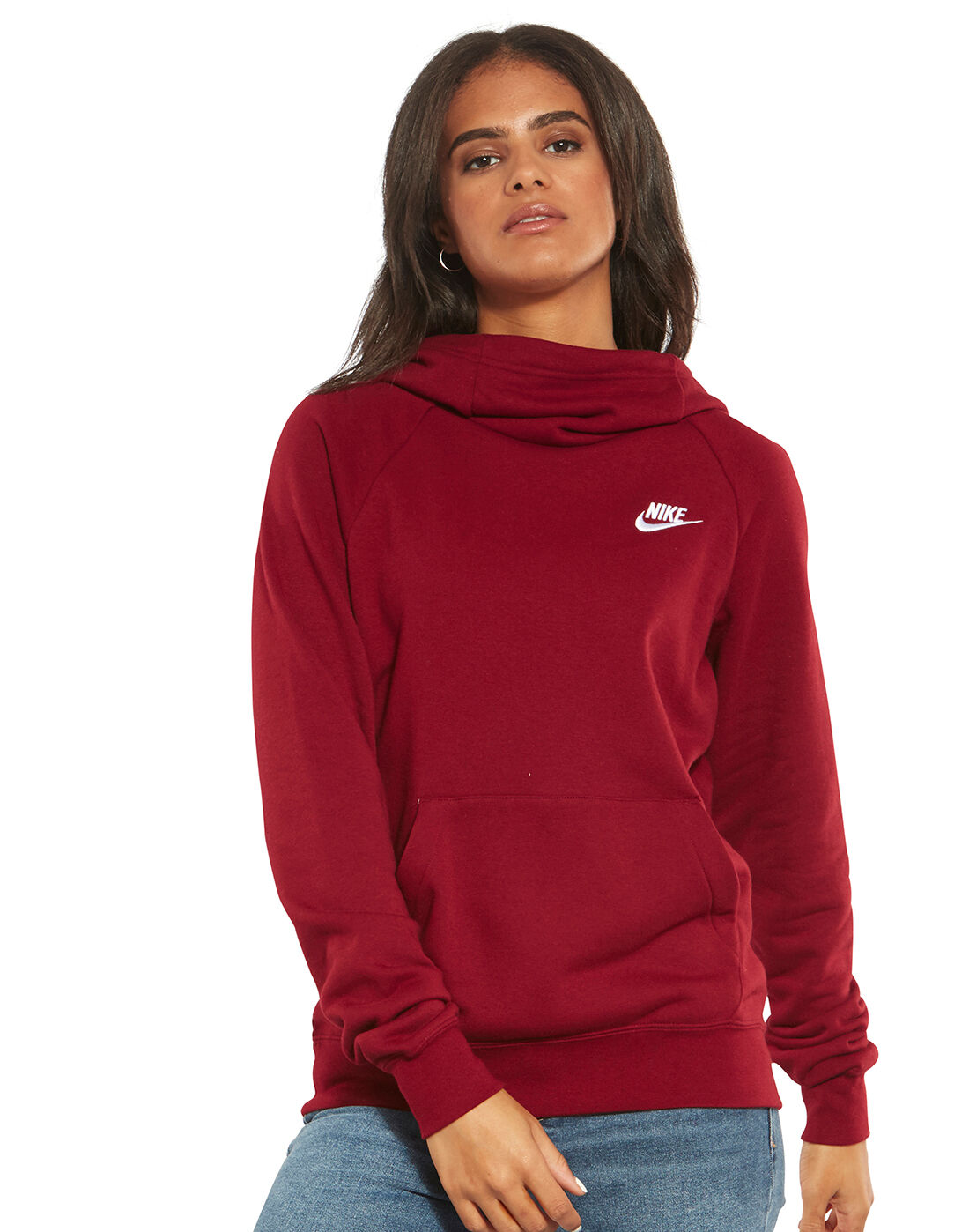 red hoodie women nike