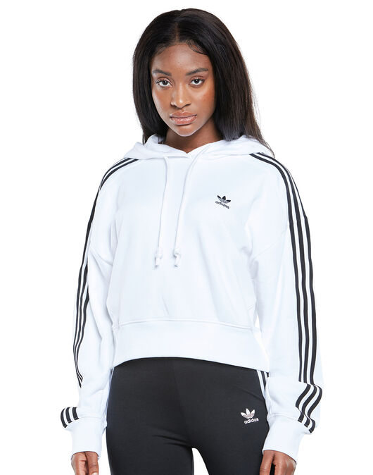 adidas Originals Womens Cropped Hoodie - White | Life Style Sports IE