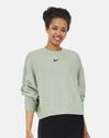 Womens  Essential Fleece Oversizes Crewneck Sweatshirt
