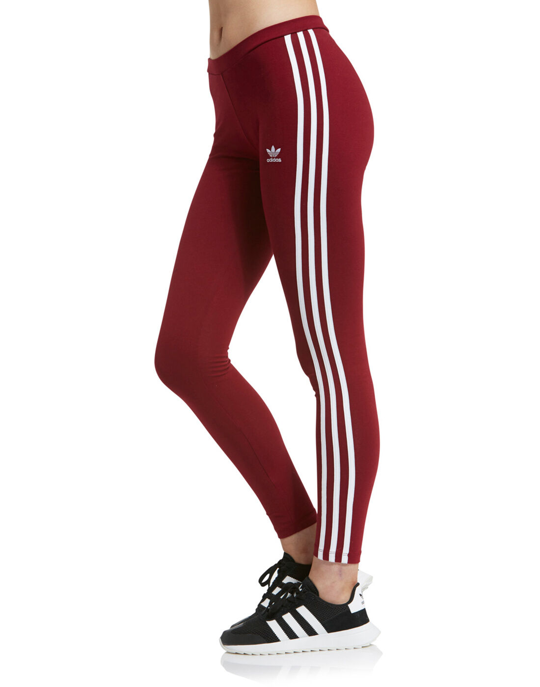 womens burgundy adidas leggings
