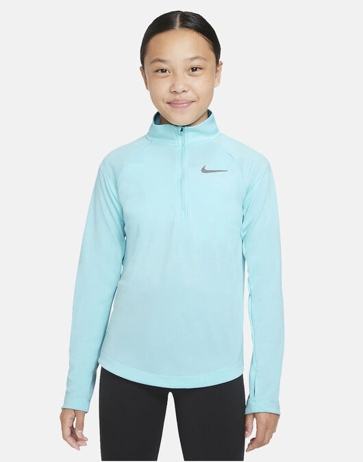 Nike Older Girls Run Half Zip Top - Blue