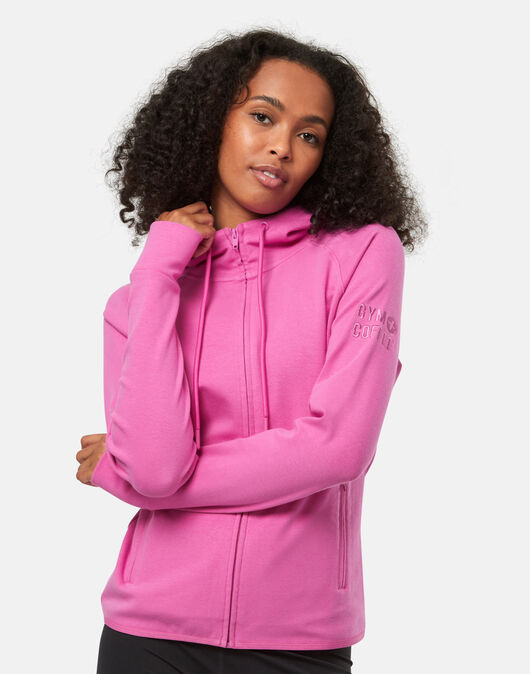 Pink full outlet zip hoodie women's