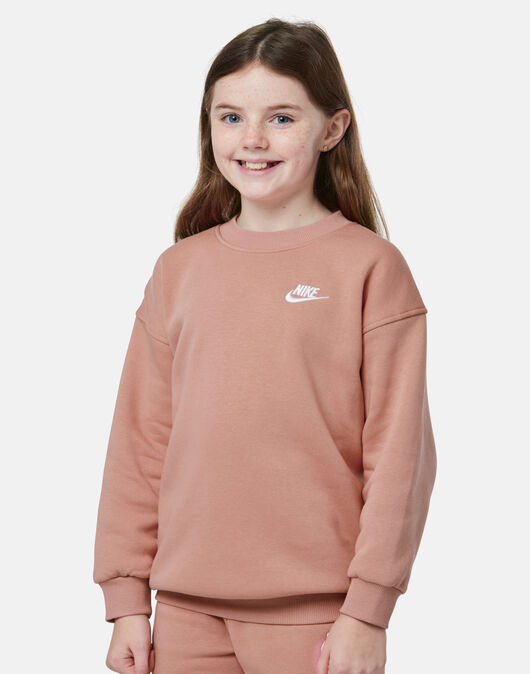 Older Girls Oversized Club Fleece Crew Neck Sweatshirt