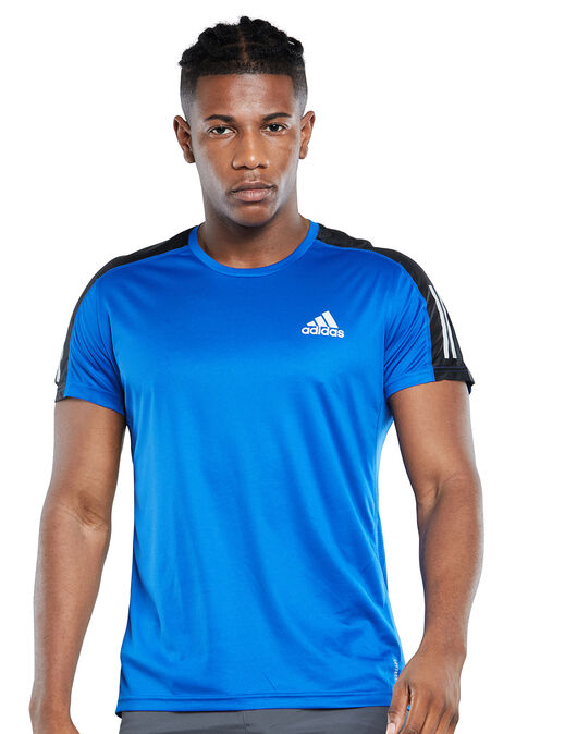 adidas Mens Own The Run T-Shirt - Blue | Life Style Sports UK