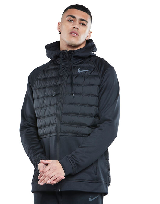 Nike Mens Therma Winterized Full Zip Hoodie - Black | Life Style Sports