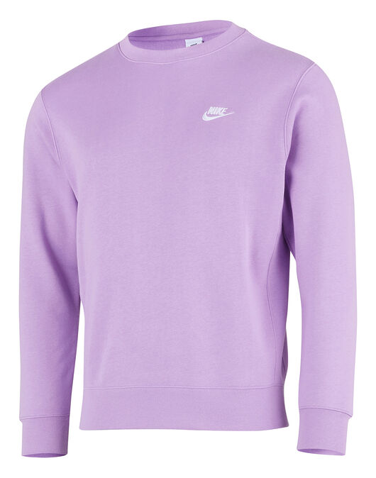Nike Mens Club Fleece Crew Neck Sweatshirt - Purple | Life Style Sports IE