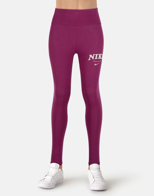 Nike Older Girls Trend Fleece Leggings - Purple