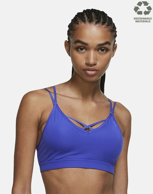 Nike Womens Indy Strappy Sports Bra - Blue