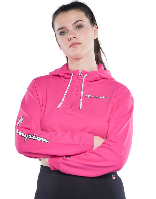Champion Womens Cropped Half Top | Pink - adidas tiberio tracksuit junior - adidas email to boston marathon runners by number
