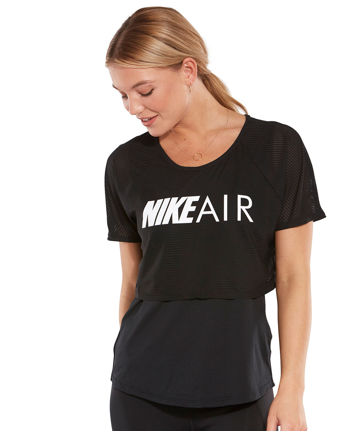 Women's Black Nike Air Running T-Shirt 