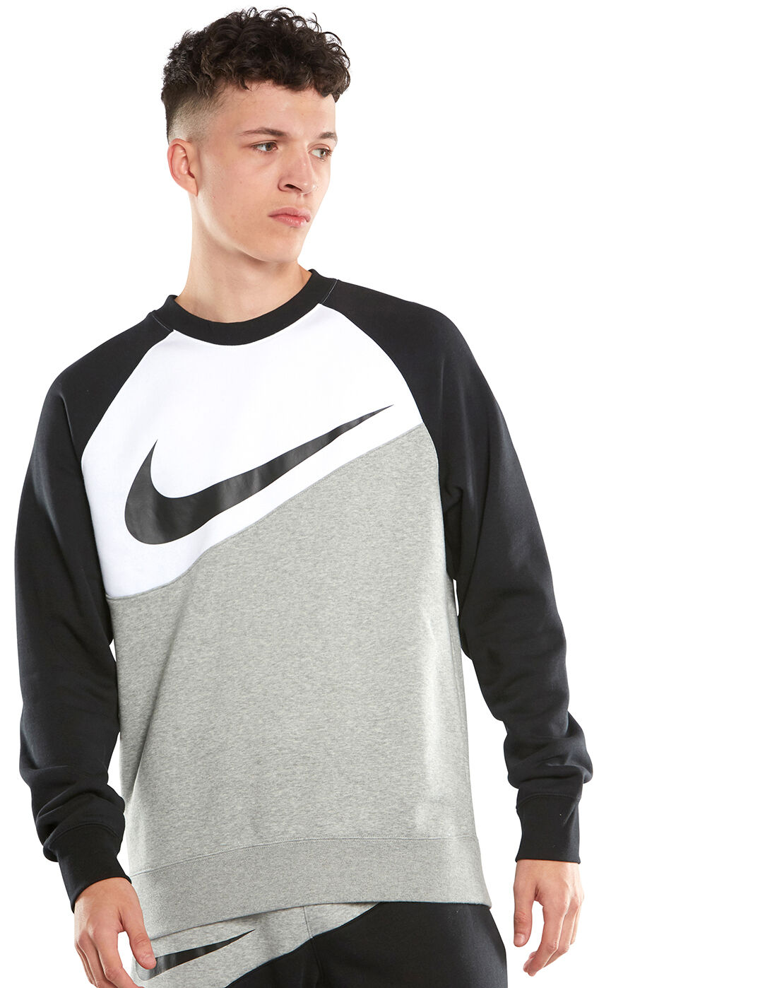 Nike Mens Swoosh Crew Neck Sweatshirt 