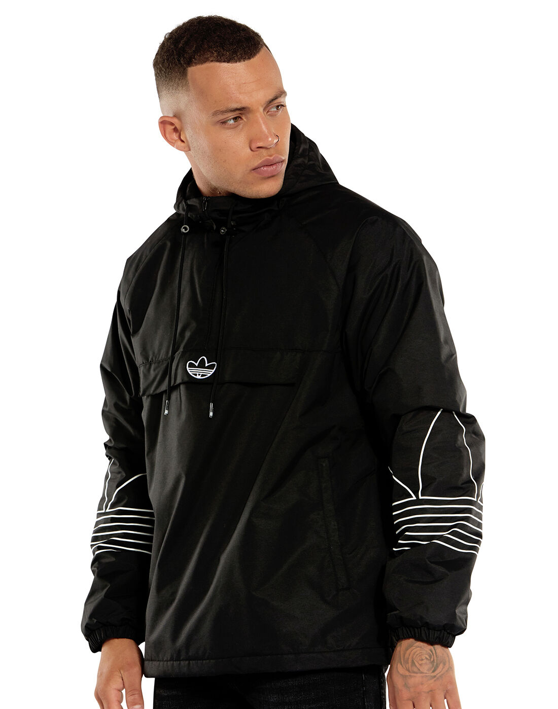 adidas Originals Mens Outline Trefoil Jacket - Black | Life Style Sports IE