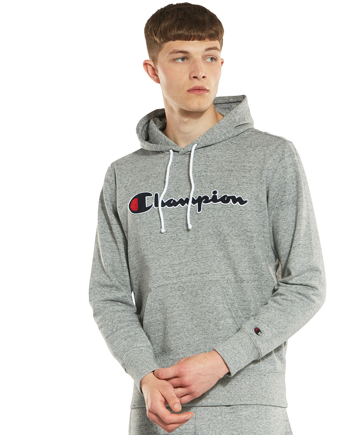champion men's logo hoodie