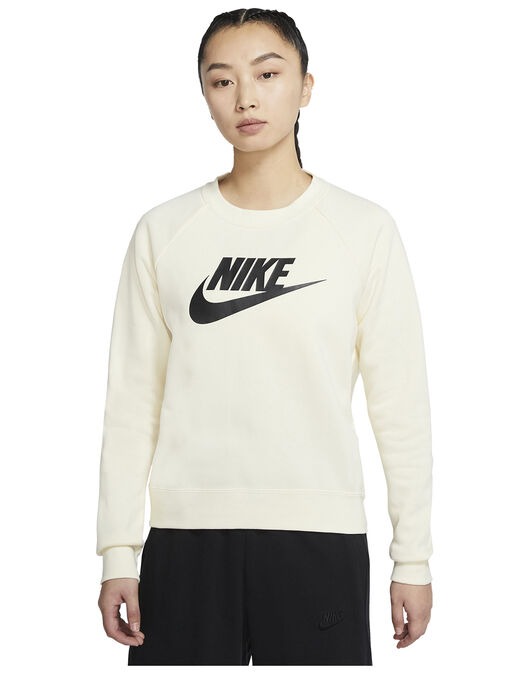 Nike Womens Essential Fleece Crewneck Sweatshirt - White | Life Style ...