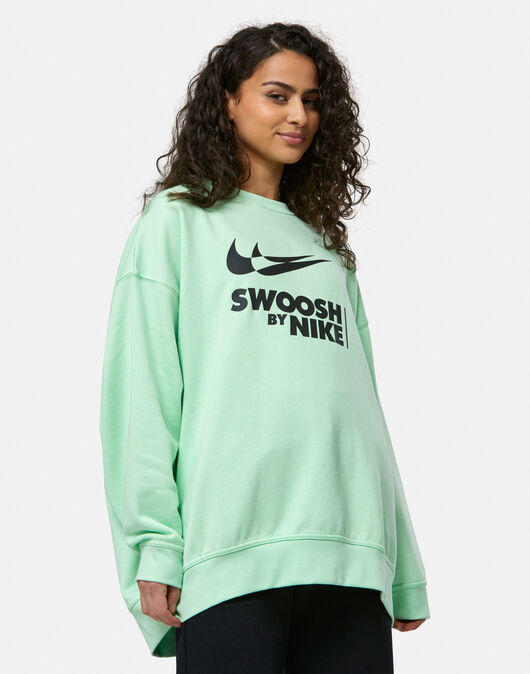 Womens Fleece Oversized Crew Neck Sweatshirt