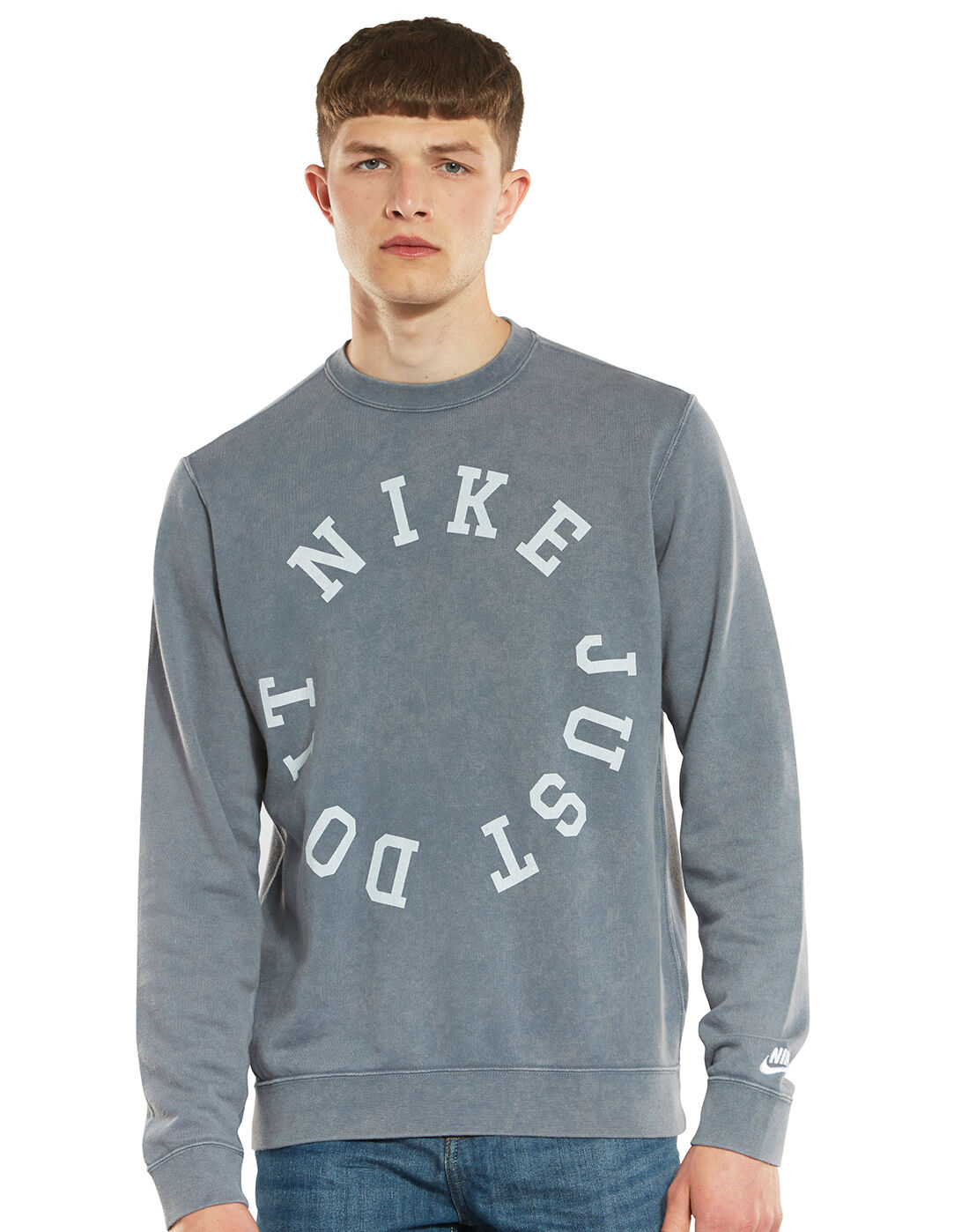 grey nike just do it sweatshirt