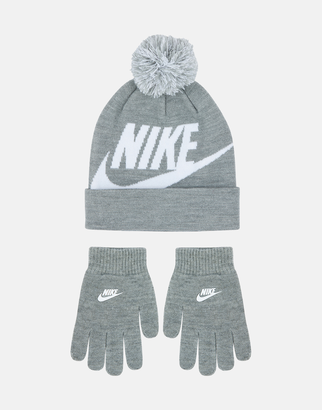 Nike Preschool Beanie and Glove Set - Grey | Life Style Sports UK