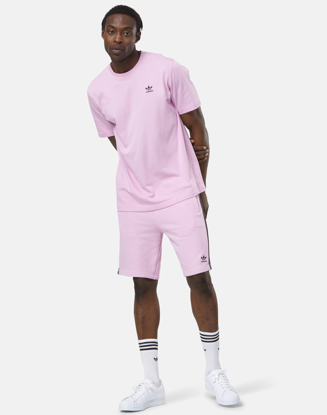adidas Originals Mens Back Print Trefoil T-Shirt - Pink | Life Style Sports  UK