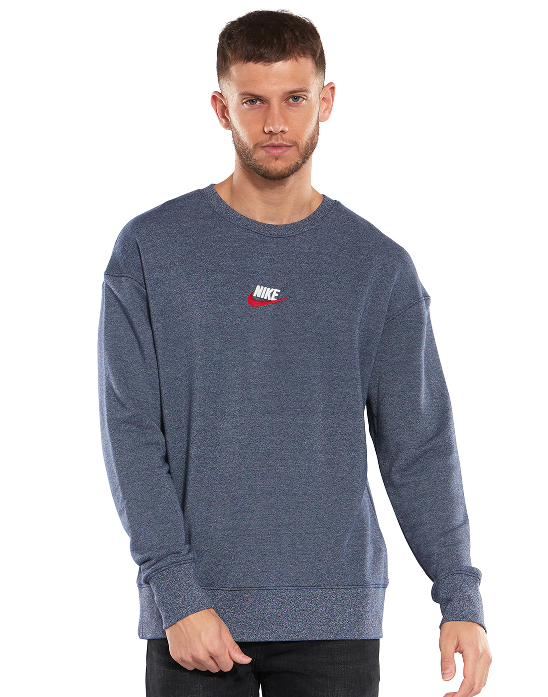 Nike Mens Heritage Crew Neck Sweatshirt - Navy | Life Style Sports EU