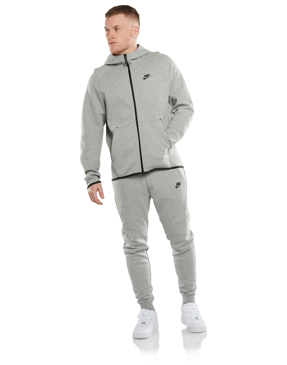 Men's Grey Nike Tech Fleece Hoodie