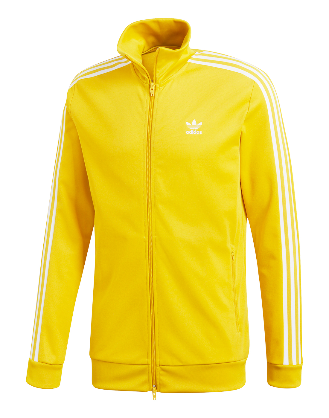 adidas beckenbauer track top yellow