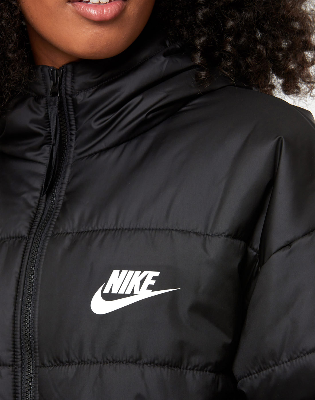 Nike Womens Repel Hooded Puffer Jacket - Black | Life Style Sports IE